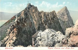 GIBRALTAR SIGNAL STATION AND ROCK GUN PHOTOCHROME 1900 - Gibraltar