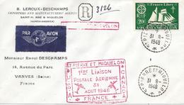 1ère Liaison Postale Aérienne 1948 - Brieven En Documenten