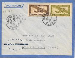 Indochine 1er Vol D'essais Hanoi Vientiane 1939 - Aéreo