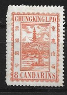 1894 CHINA CHUNGKING LOCAL 8 CANDARINS UNUSED H CHAN LCK5 - Unused Stamps
