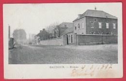 Baudour - Les Ecoles - Carte Postale écrite En 1897 ..p Récurseur ( Voir Verso ) - Saint-Ghislain