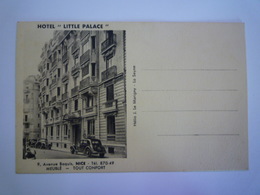 GP 2019 - 462  NICE  (Alpes-Maritimes)  :  CARTE PUB  HÔTEL  " LITTLE PALACE "   XXX - Other & Unclassified