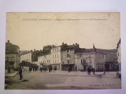 GP 2019 - 469  DIEULEFIT  (Drôme)  :  Place De Châteauras Et Rue Des Raymonds   1915   XXX - Dieulefit