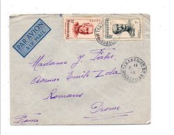 MADAGASCAR AFFRANCHISSEMENT COMPOSE SUR LETTRE A EN TETE DE TANANARIVE 1948 - Briefe U. Dokumente