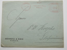 DANZIG , 1929 , Firmen Freistempel Auf Brief - Cartas & Documentos