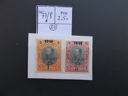 TIMBRE BULGARIE.N°77/8.CATALOGUE YVERT.N* - Unused Stamps