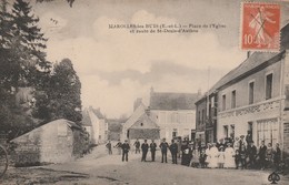 MAROLLES Les BUIS  -  Place De L' Eglise Et Route De St-Denis D'Authou - Sonstige & Ohne Zuordnung