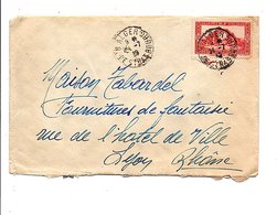 ALGERIE LETTRE DE ALGER POUR LA FRANCE 1939 - Storia Postale