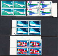 Great Britain 1969 Mint No Hinge, Blocks, Sc# ,SG 784-786 - Unused Stamps