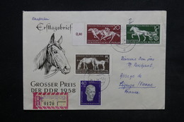 ALLEMAGNE - Enveloppe Illustrée ( Cheval ) En Recommandé De Juterborg Pour La France En 1958 - L 24412 - Brieven En Documenten