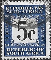 SOUTH AFRICA 1961 Postage Due - 5c - Black And Blue FU - Strafport