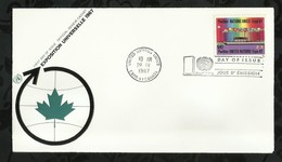 NATIONS-UNIES . EXPO 67 . 28 AVRIL 1967 . CANADA  . - Storia Postale