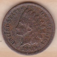 Etats-Unis. One Cent 1909. Indian Head - 1859-1909: Indian Head