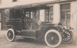 L' Aviateur Français Maurice GUILLAUX ( 1883-1917 )  Au Volant D'une Superbe Automobile  ( Carte Photo ) - Politische Und Militärische Männer