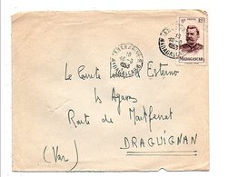 MADAGASCAR LETTRE POUR LA FRANCE 1953 - Lettres & Documents