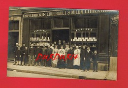 Delcampe - 44 Loire Atlantique CHATEAUBRIANT Rare Carte Photo Imprimerie COULBAULT & MILON Librairie - Châteaubriant