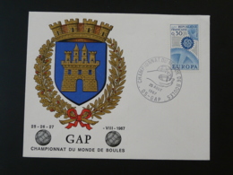 Lettre Cover Championnat Du Monde Boules Petanque World Cup 05 Gap Hautes Alpes 1967 - Pétanque