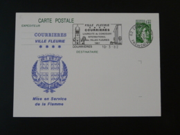 Entier Postal Stationery Card Sabine De Gandon Premier Jour Flamme Courrieres 62 Pas De Calais 1982 - Overprinter Postcards (before 1995)