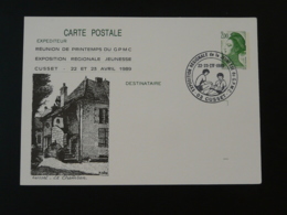 Entier Postal Stationery Card Liberté De Gandon Exposition Philatélique Cusset 03 Allier 1989 - Bijgewerkte Postkaarten  (voor 1995)