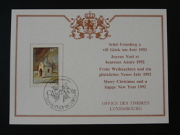 Carte Commemorative Card Noel Christmas Luxembourg Caritas 1991 - Brieven En Documenten