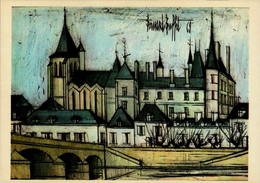 Bernard BUFFET - Le Château De Gien Et Le Pont - Paintings