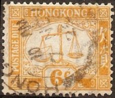 Hong Kong 1924 Posstage Due 6 Cents Yellow Cancelled - Portomarken