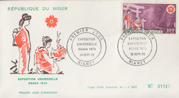 Enveloppe FDC  1er  Jour   NIGER    Exposition  Universelle   OSAKA   1970 - 1970 – Osaka (Japan)