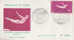 Enveloppe  FDC  1er  Jour   NIGER   Championnat  Du  Monde  De  GYMNASTIQUE   1970 - Gymnastique