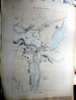 56 VANNES PLAN DU PORT ET DE LA VILLE  EN 1879 DE L'ATLAS DES PORTS DE FRANCE 49 X 67 Cm - Seekarten