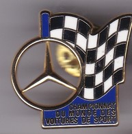 Pin's MERCEDES DIGNE ARTHUS BERTRAND CHAMPION DU MONDE DES VOITURES DE SPORT - Mercedes