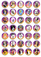 Queen BAND Freddie Mercury Music Fan ART BADGE BUTTON PIN SET 7 (1inch/25mm Diameter) 35 X - Musique