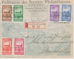 Luxembourg  FDC Aangetekende Brief Naar Brussel 26.8.1936 Pracht - Litauen