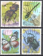 Japan 1987 - Insects - Butterflies - Mi.1712-15A - Used - Used Stamps