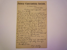 2019 - 701  PUTNEY  ESPERANTISTA SOCIETO  1909   - Esperanto
