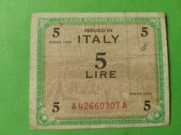 5 Lira 1943 - Occupazione Alleata Seconda Guerra Mondiale