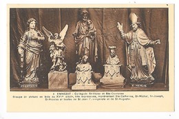 ENNEZAT  (cpa 63)  Collégiale St-Victor Et Ste Couronne, Groupe De Statues En Bois Du XVII° Siècle   -  L 1 - Ennezat