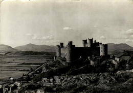 Harlech, Merioneth - Castle From South, With Snowdon In Background - Merionethshire
