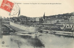 CPA 13 Bouches-du-Rhône La Ciotat Lancement D'un Paquebot De La Compagnie Des Messageries Maritimes - La Ciotat