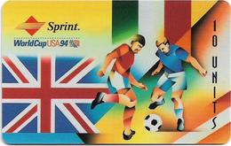 USA - Sprint - World Cup Soccer 1994 (England VS Italy) Puzzle 1/4, Remote Mem. Used - Sprint