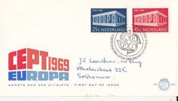 EUROPA CEPT, COVER FDC, 1969, NETHERLANDS - 1969