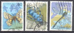 Japan 1986 - Insects - Butterflies Mi.1691-94 - 3v - Used - Used Stamps