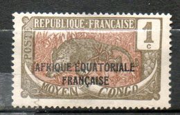 Moyen-Congo  1c Gris Olive Brun Jaune 1924 N°72 - Unused Stamps