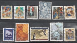IRELAND-Assortment 0f 11 Used Stamps. Scott CV $ 17.50-" Christmas". - Cartas & Documentos