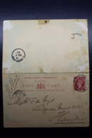 Natal Paid Answer Postcard Durban-> London-> Haarlem Holland, 12-11-1897  NGK Nr 8 - Natal (1857-1909)