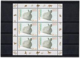 Kyrgyzstan.2011 Year Of Rabbit. Sheetlet Of 6  Michel # 648 KB - Kirgisistan