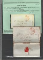 Gran Bretagna 1837 - Lettera Da Londra Con Bollo Rosso - Certificato          (g5521h) - ...-1840 Precursori