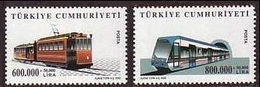 2003 TURKEY VEHICLES TRAINS LOCOMOTIVES MNH ** - Unused Stamps
