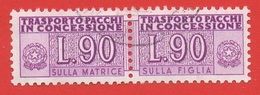 1946/81 (11/ll) Pacchi In Concessione Filigrana Stelle IV Lire 90 - Usato - Colis-concession