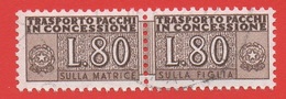 1946/81 (10) Pacchi In Concessione Filigrana Stelle I Lire 80 - Usato - Colis-concession