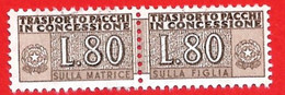 1946/81 (10) Pacchi In Concessione Filigrana Stelle I Lire 80 - Usato - Colis-concession